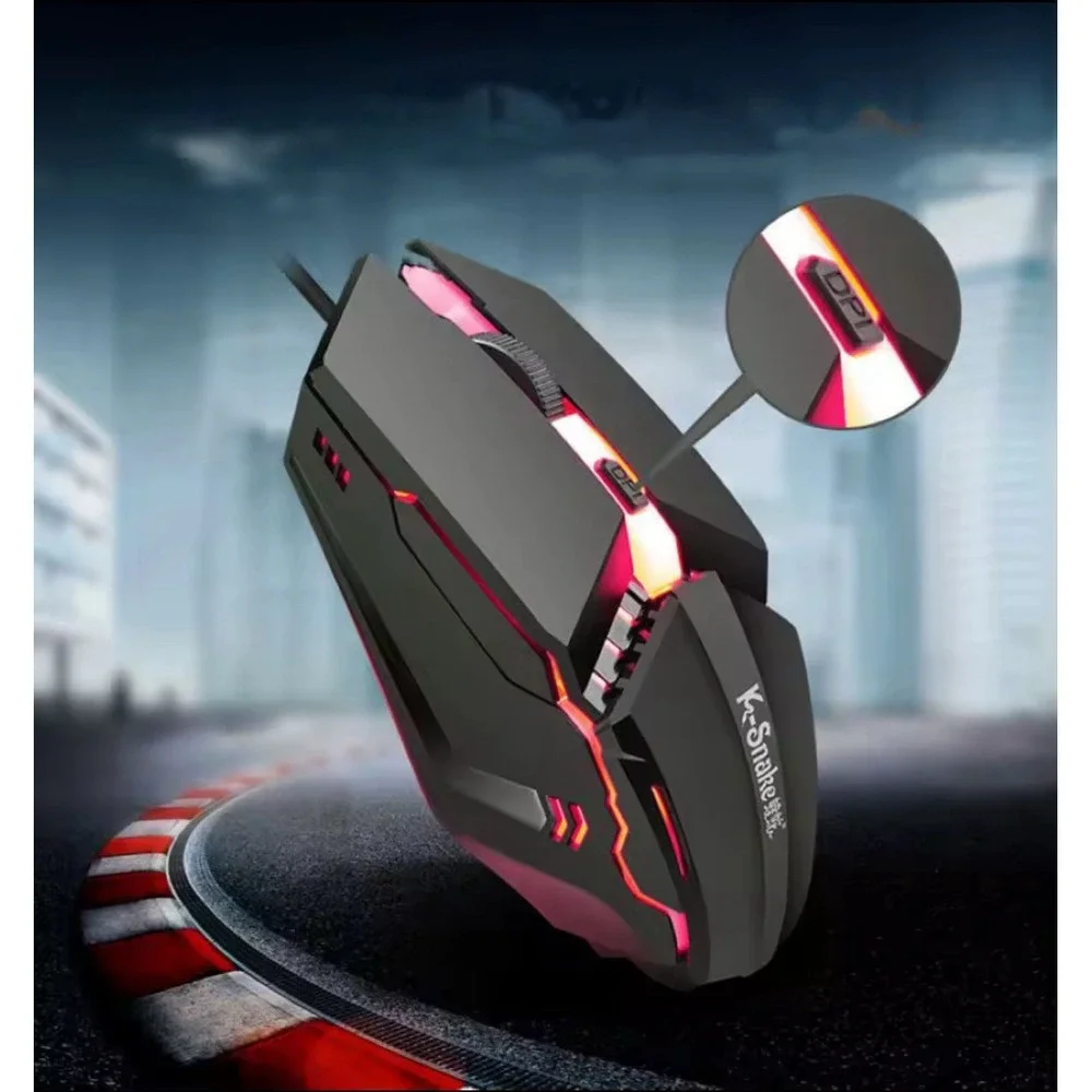 K-Snake M11 Luminous‎ Wired Gaming -7 Buttpns, Adjustable DPI, RGB Backlit, USB